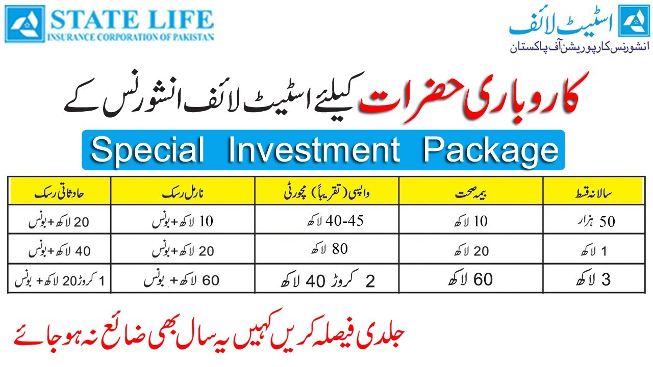 Business Person State Life Insurance Policy 2021 || State Life Policy Businessman || Best Investment