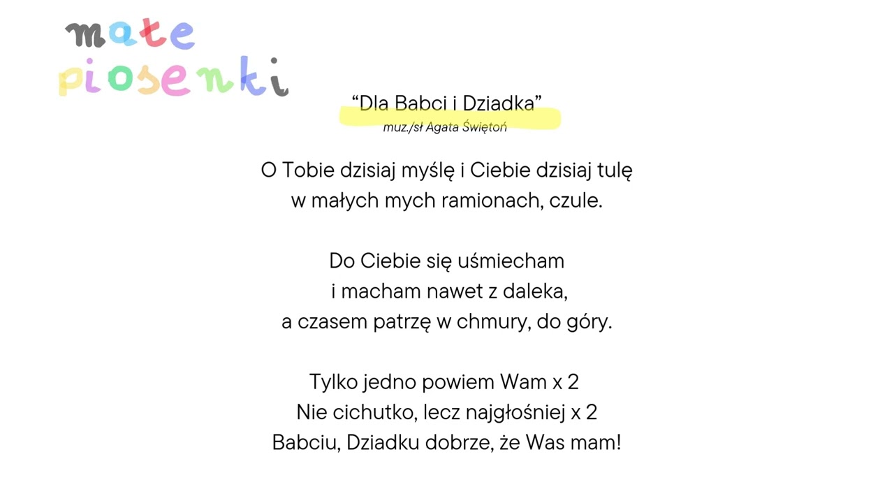 Agata Świętoń - Dla Babci i Dziadka