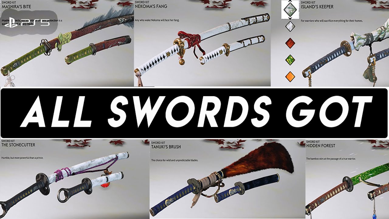 Ghost of Tsushima Best Sword & All Swords Location
