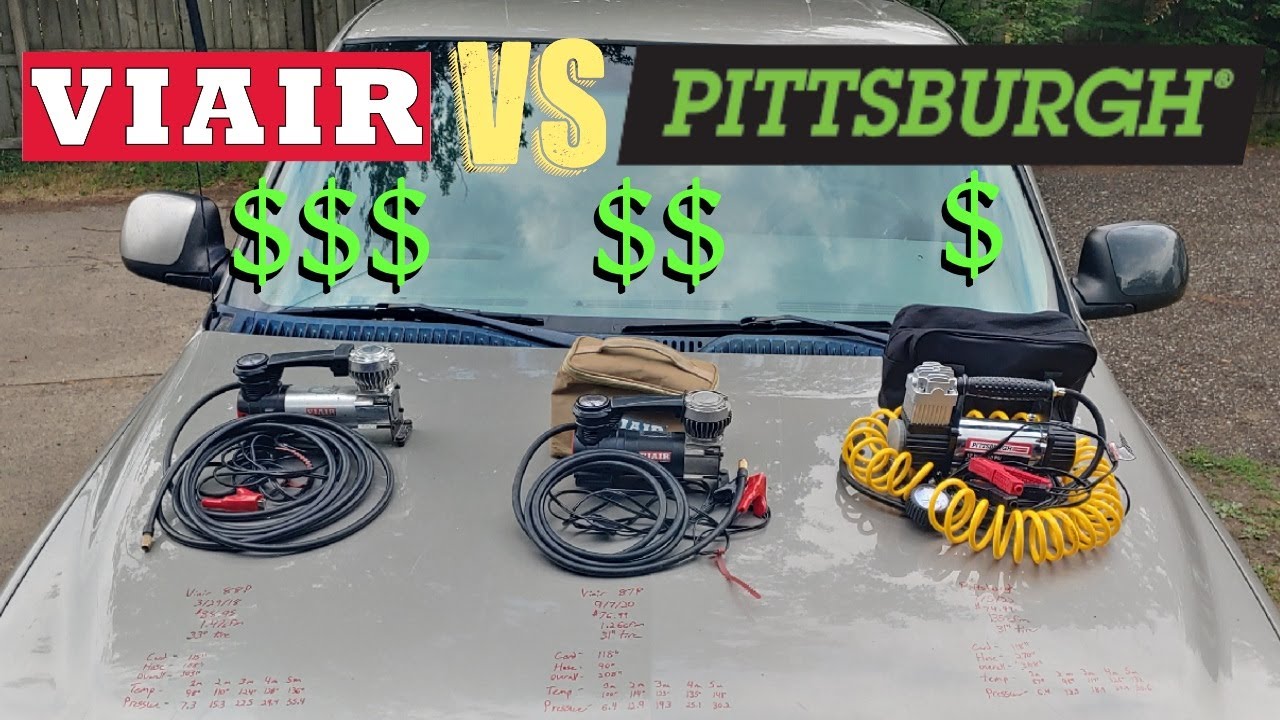 Viair 88P & 87P Vs. Pittsburgh Portable 12 Volt Air Compressors Comparison