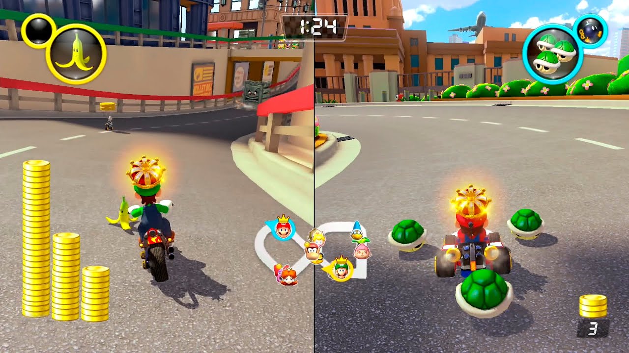This Got INTENSE! 2 Player Showdown in Mario Kart 8 Battle Mode