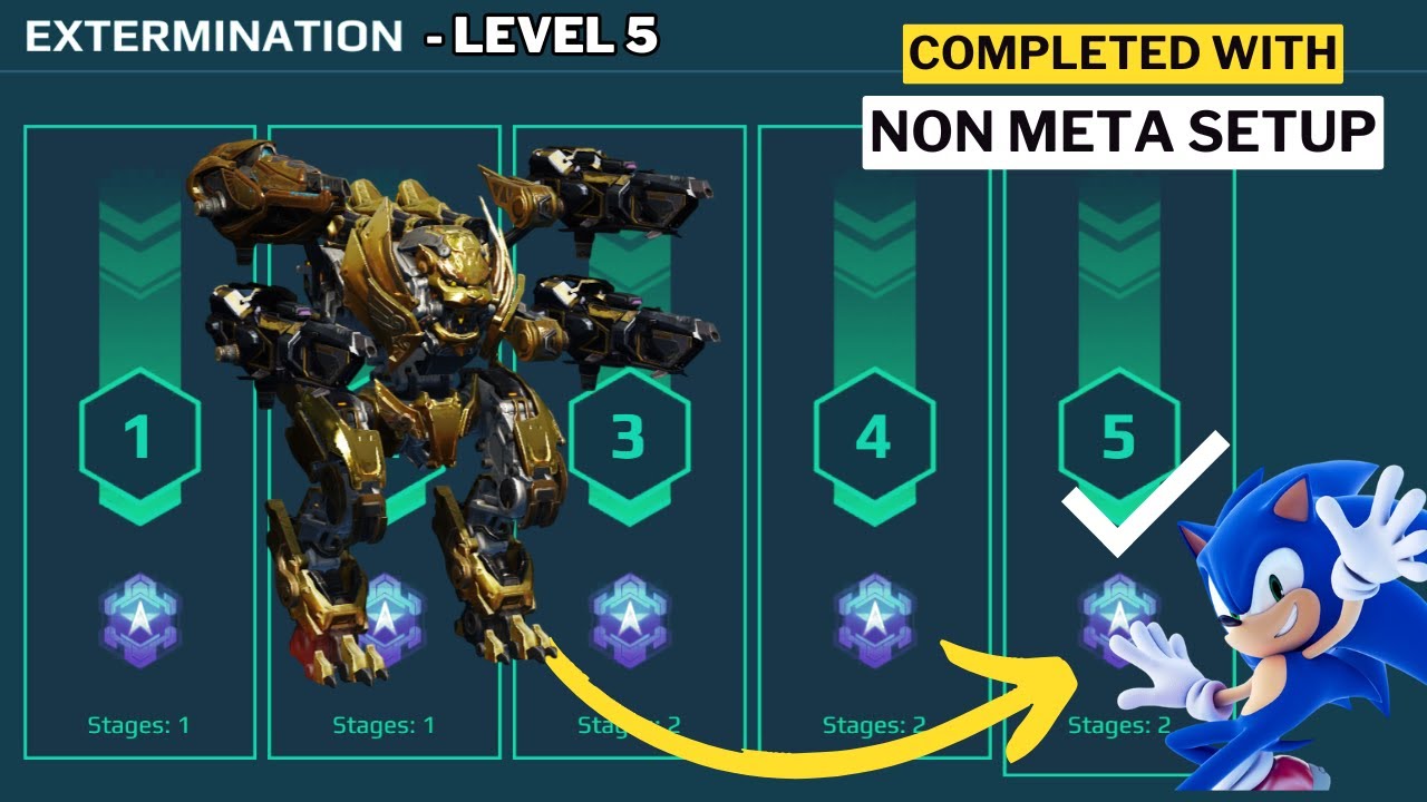 Extermination Level 5 Completed With Easy Steps | War Robots Hunting Grounds
