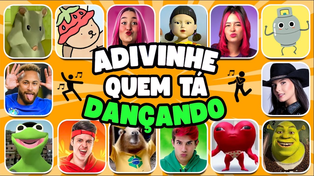 Adivinhe quem tá DANÇANDO 🕺🏻🎶 Neymar, Enaldinho, Rato Milton, Bobbie Goods, Shrek, Emilly Vick, Void