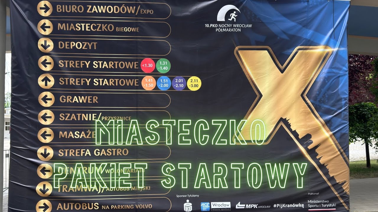 10. PKO Nocny Wrocław Półmaraton - MIASTECZKO i PAKIET STARTOWY RELACJA 1/3 🏃‍♂️
