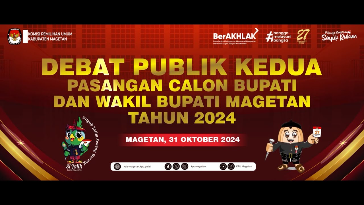 LIVE DEBAT PUBLIK KEDUA PASANGAN CALON BUPATI DAN WAKIL BUPATI MAGETAN TAHUN 2024