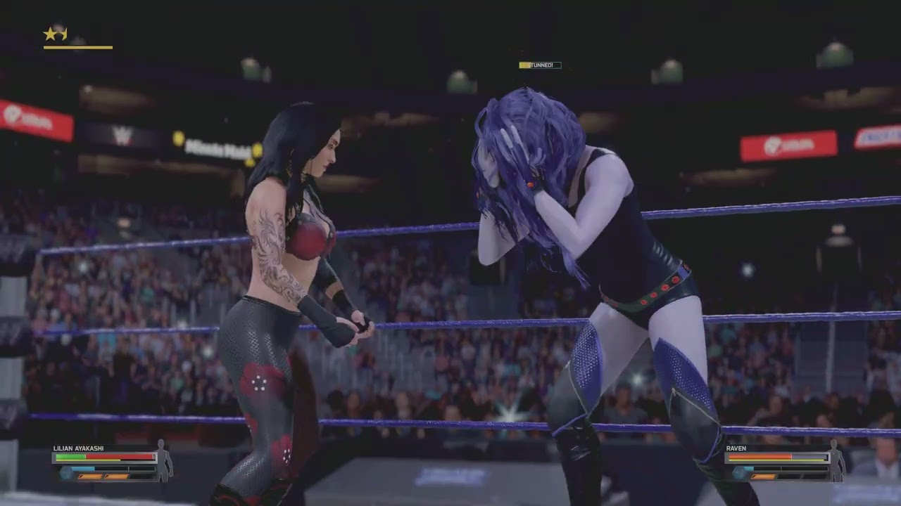 WWE 2K25: Lilian Ayakashi Vs Raven (Low blow match)