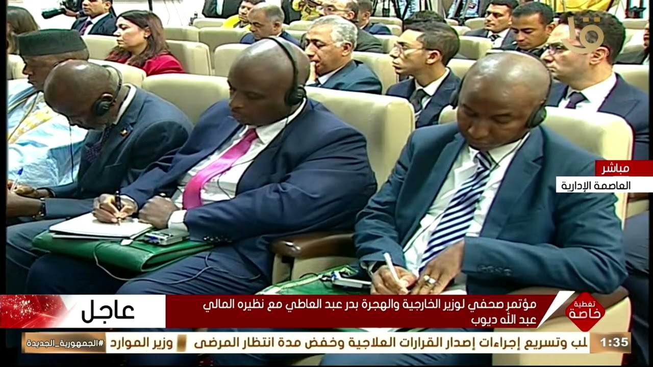 كلمة وزير الخارجية بدر عبد العاطي خلال مؤتمر صحفي مع نظيره المالي عبد الله ديوب