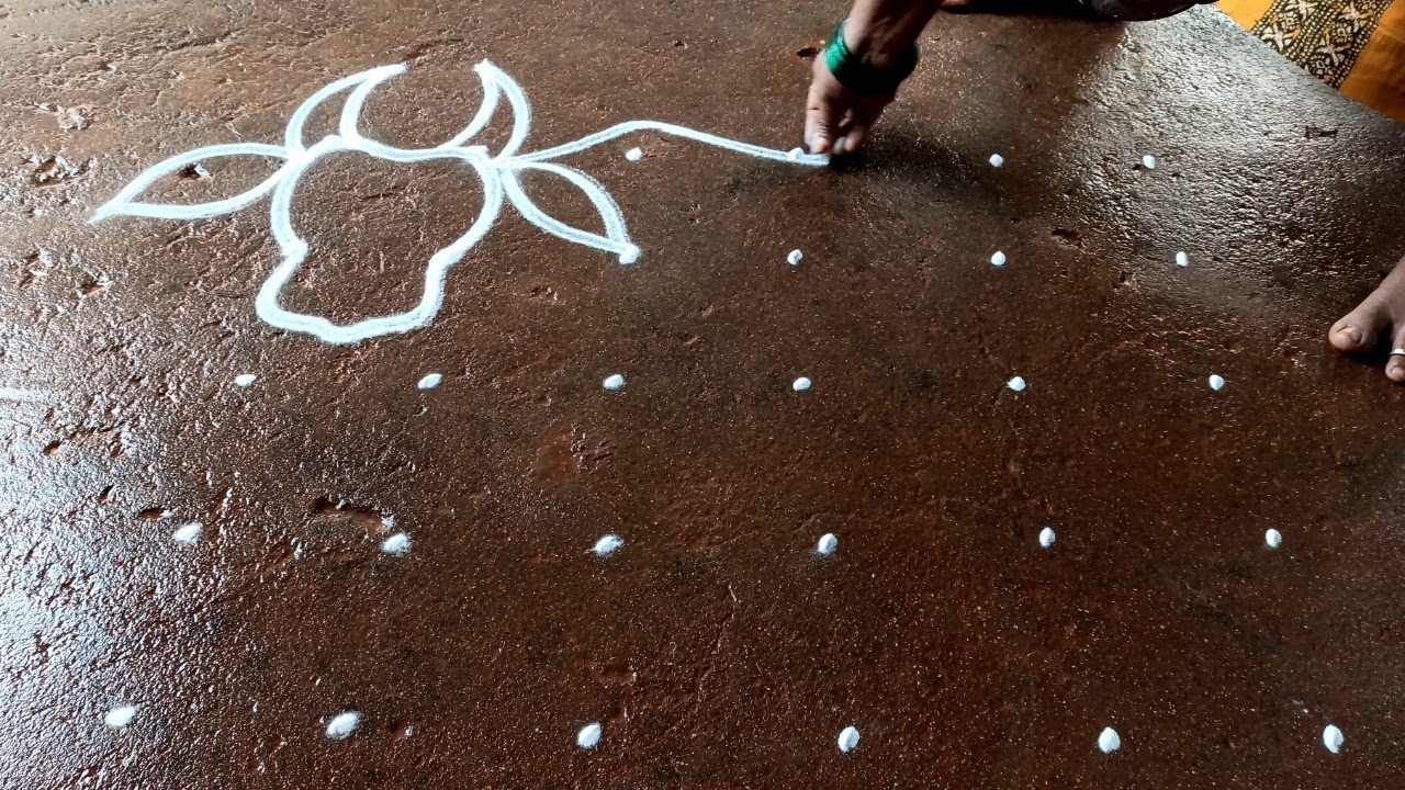 New maatu Pongal kolam|6*5 Sankaranti basavanna muggulu|Pongal special maadu kolam| super rangoli