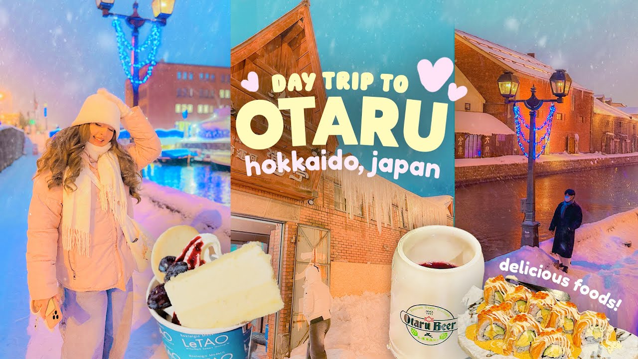 12 HOURS IN OTARU 🇯🇵  Winter wonderland in Hokkaido | Local Foods & Snowy Streets Japan Travel Vlog