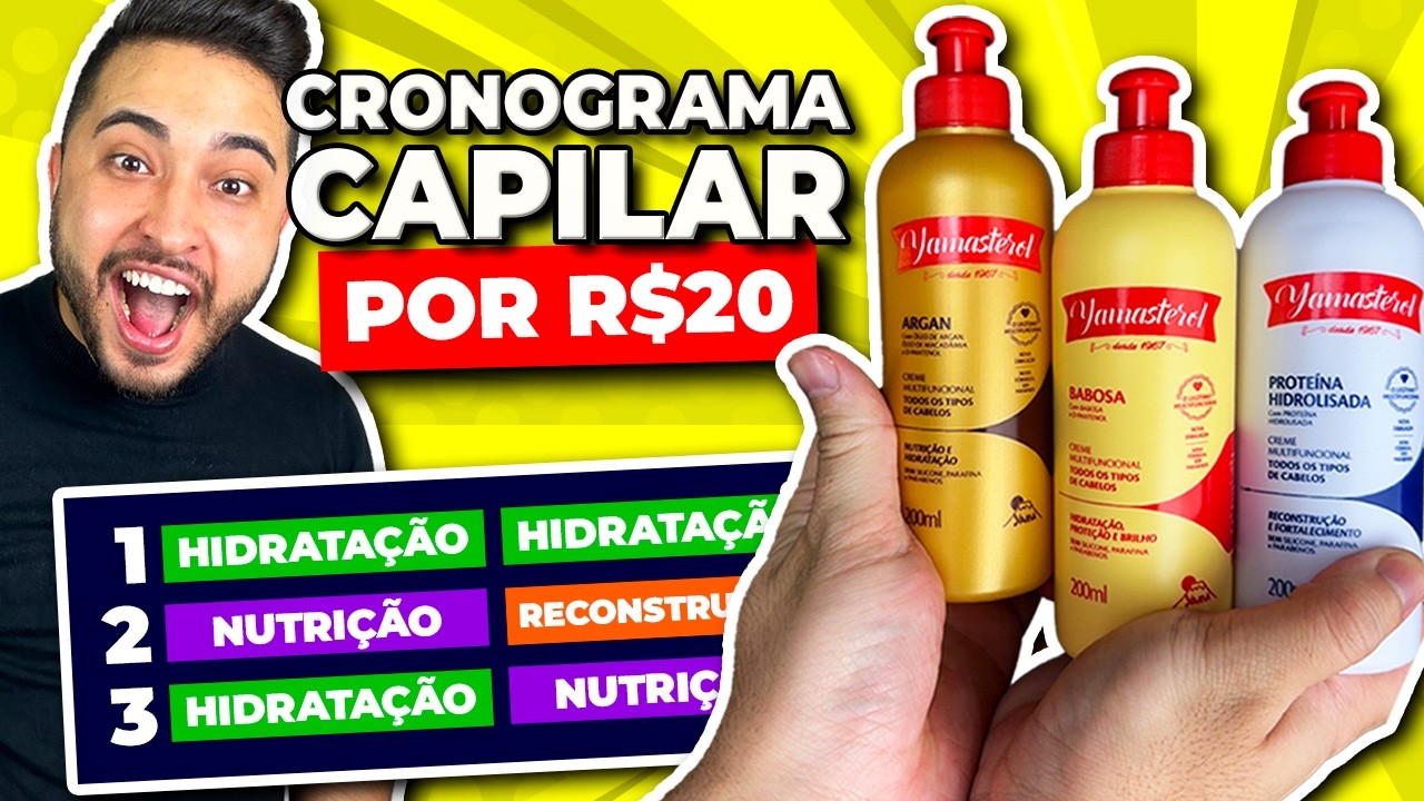 🥇Yamasterol Turbinado: O Cronograma Capilar  MAIS PODEROSO e BARATO para Salvar seu Cabelo!