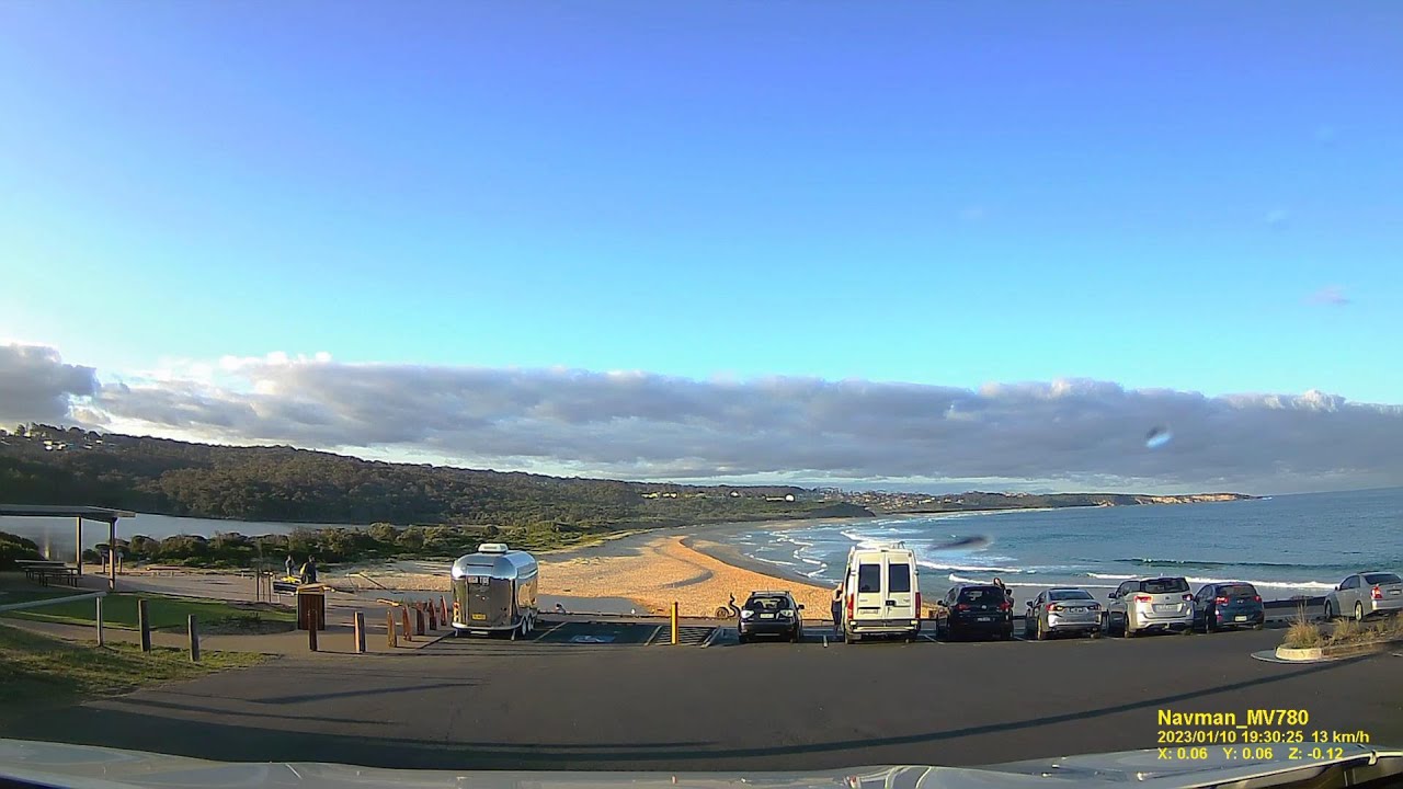 4K DASH CAM AUSTRALIA, New South Wales. Driving through the town of MERIMBULA.
