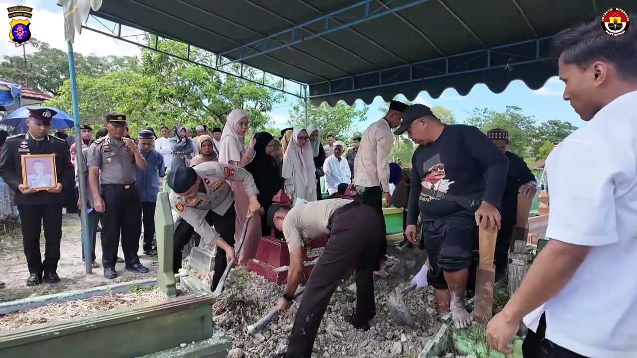 Kapolres Lamandau Pimpin upacara Pemakaman Kabaglog Polres Lamandau