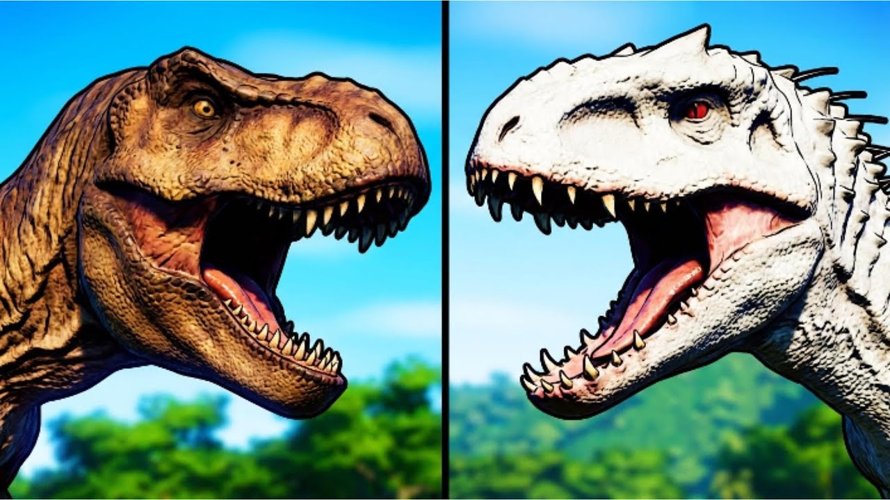 Ultimate T-Rex vs Indominus Rex | Animation (Part 1)