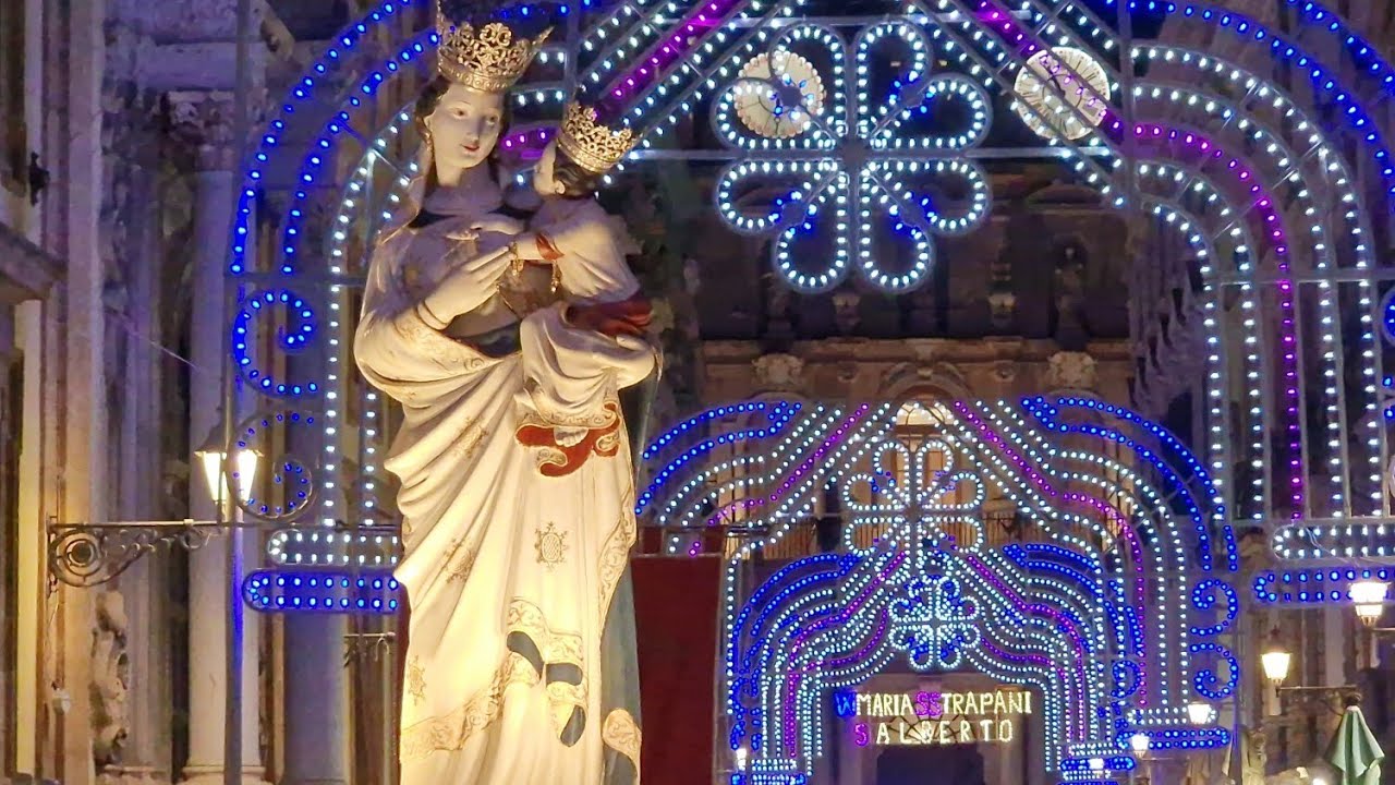 (TRAPANI) PROCESSIONE DELLA MADONNA DI TRAPANI (4K) 16/08/2024