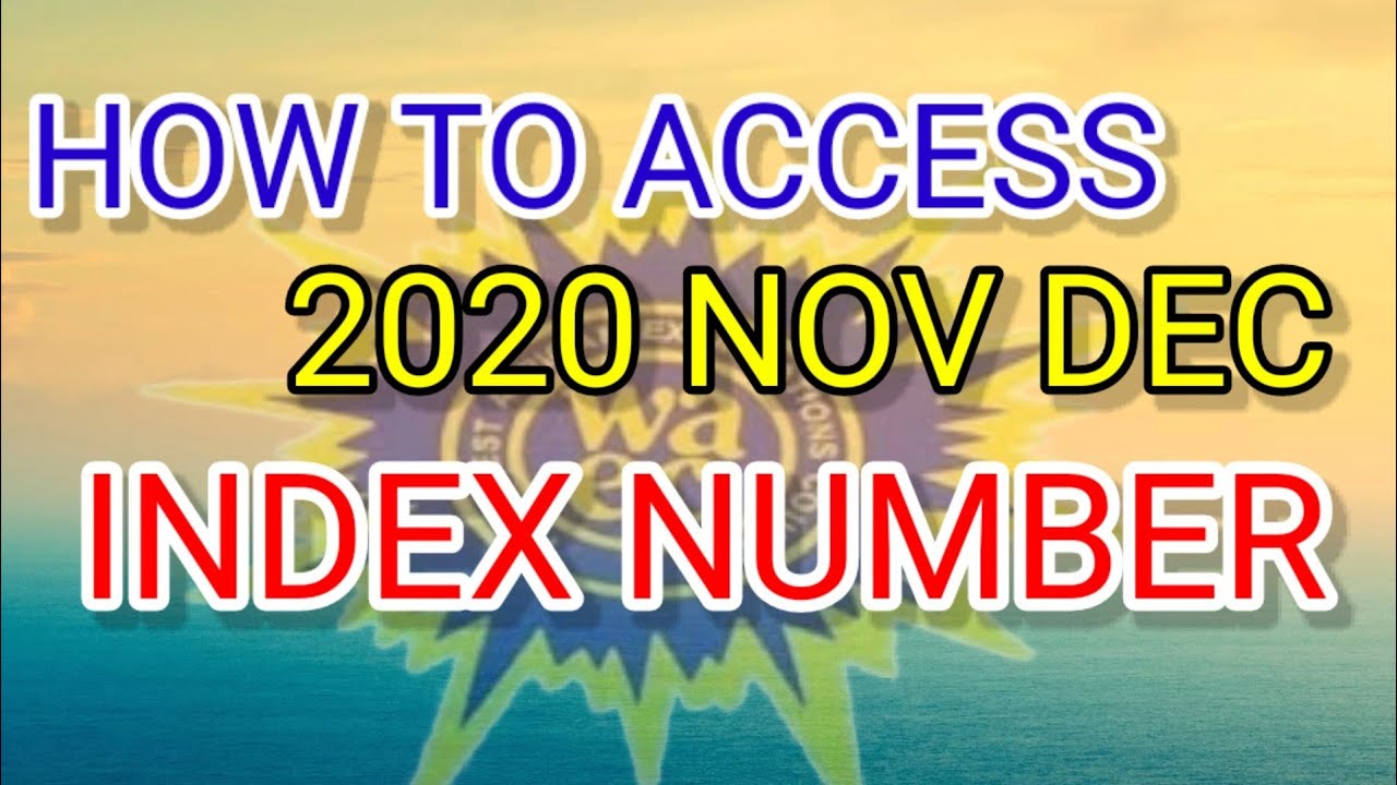 How to Check NovDec 2020 index number under 2 Minutes.