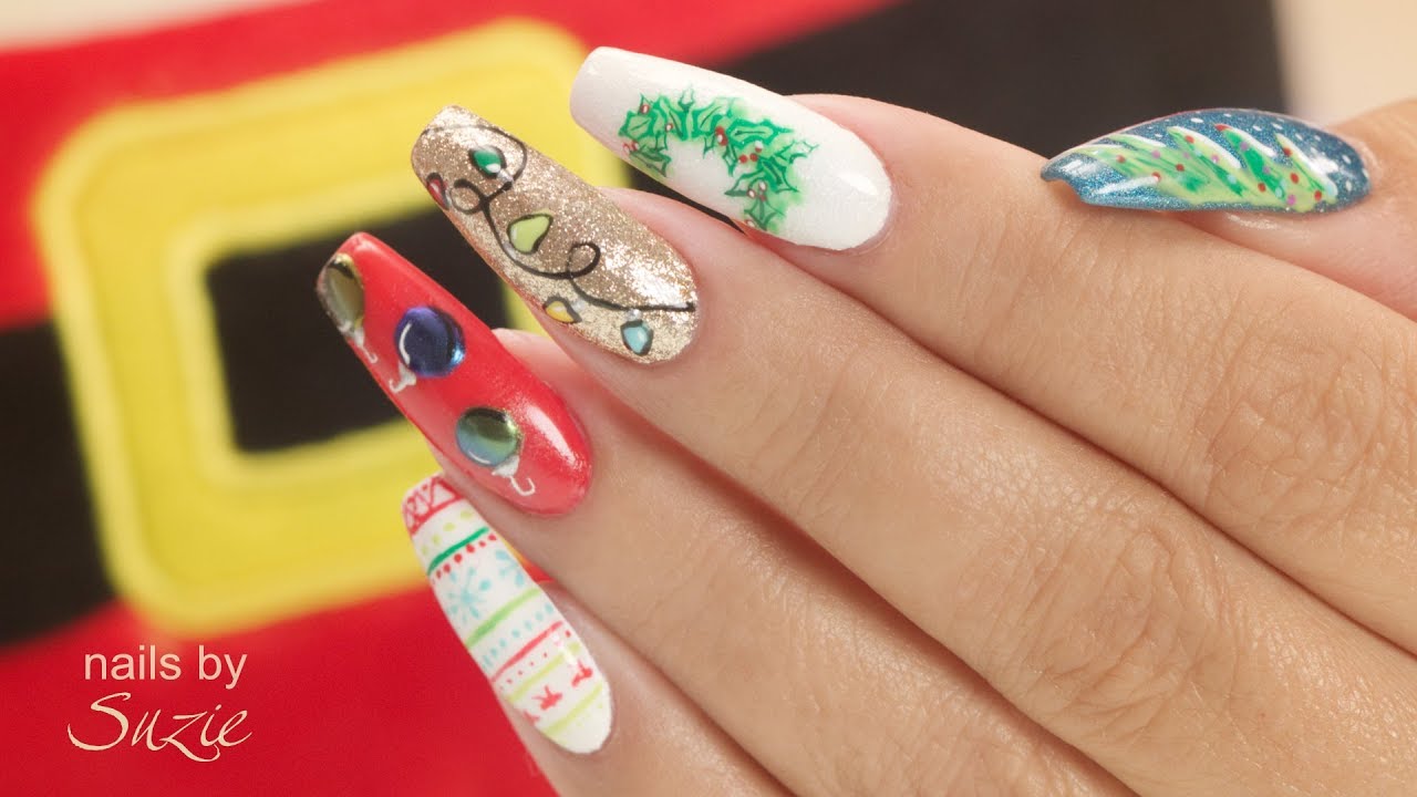 Ugly Christmas Sweater Nails