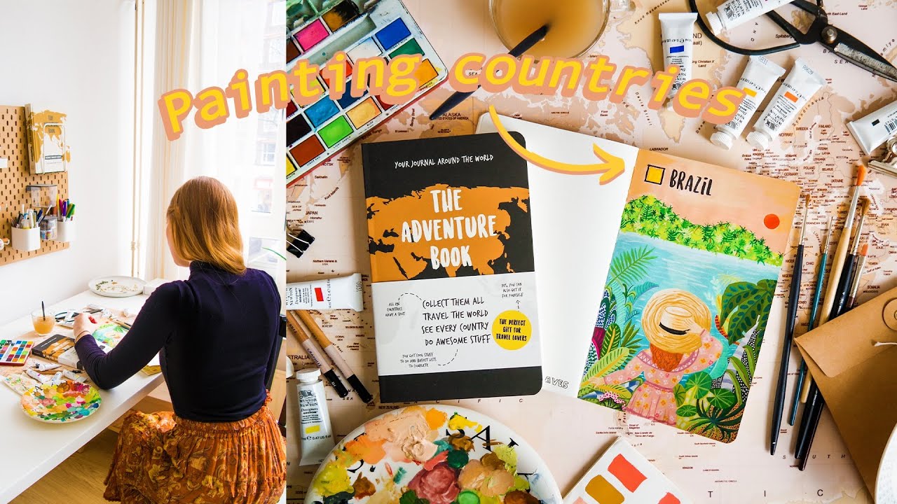 Painting Countries: Brazil 🇧🇷 - Travel Journal  | The Adventure Book