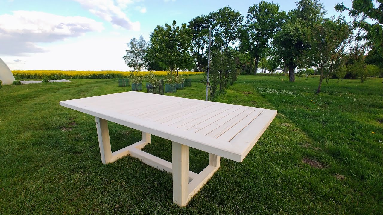 014 How to make a wooden, garden table. Drewniany stół ogrodowy.