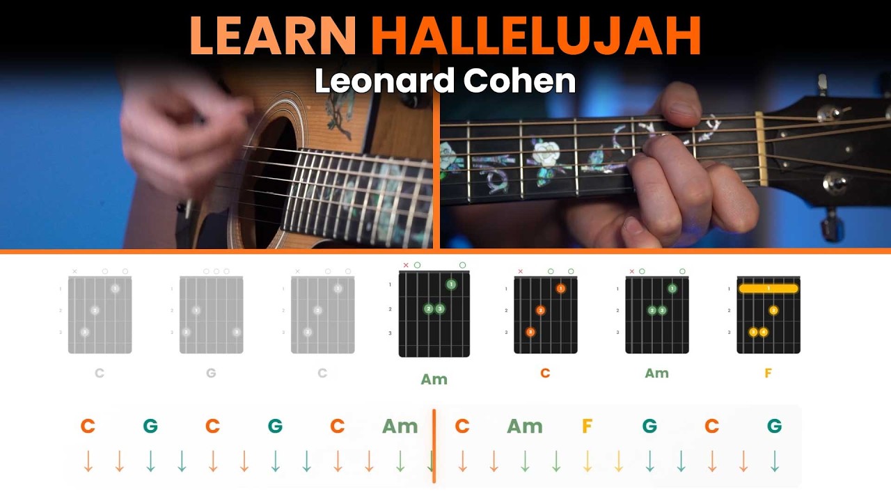 Hallelujah - Leonard Cohen | Guitar Demo + Tutorial (Acoustia Player)