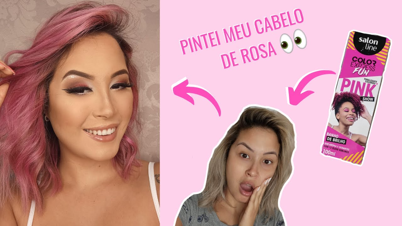 PINTEI MEU CABELO DE ROSA com o tonalizante Pink da Salon Line