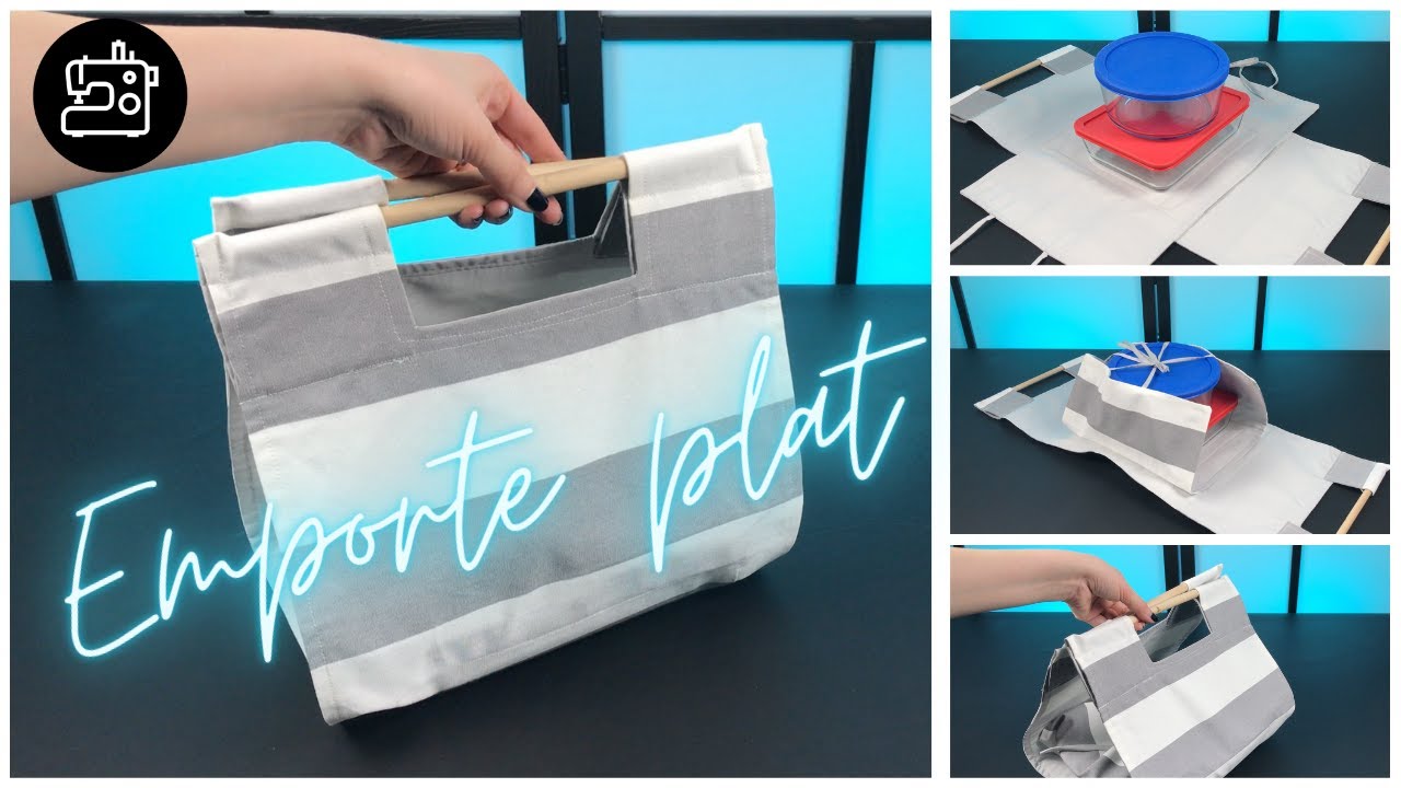 Emporte plat - DIY couture - Sac à pique-nique Sac à tarte - Tutoriel couture simple Patron gratuit