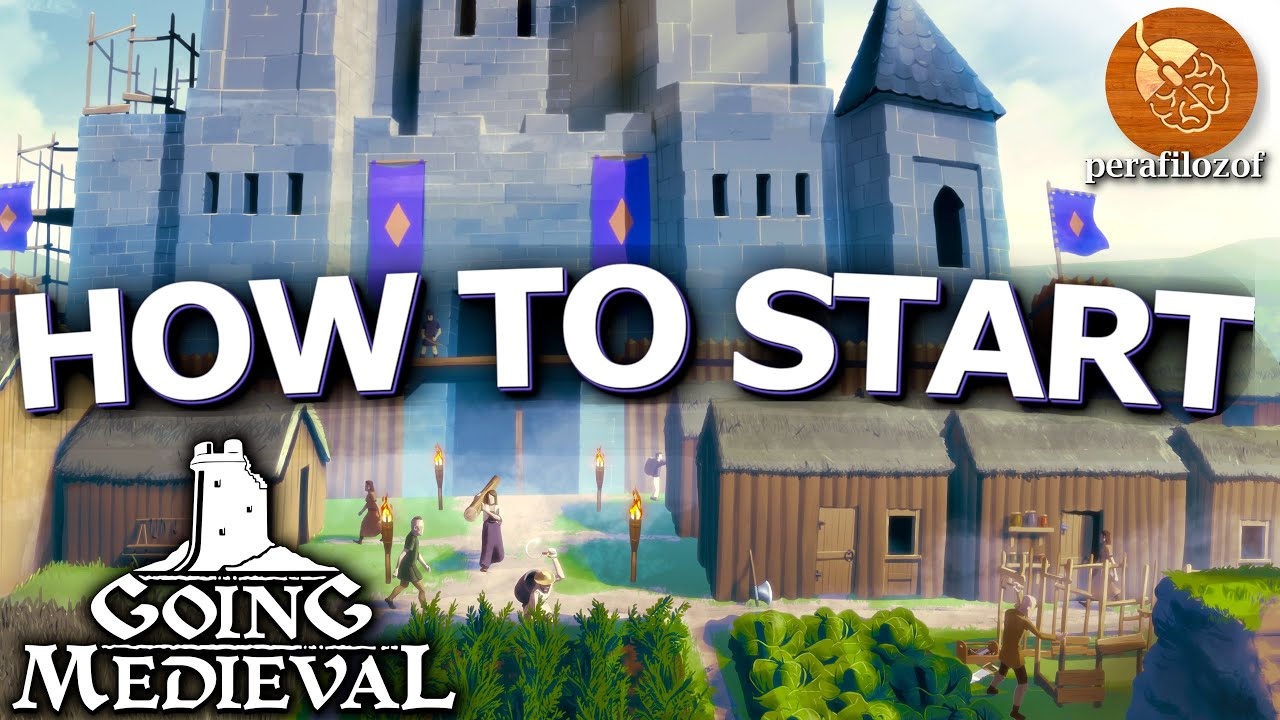🍒 How to Start a colony in Going Medieval | Make food, build homes, research and defend | Guide #1