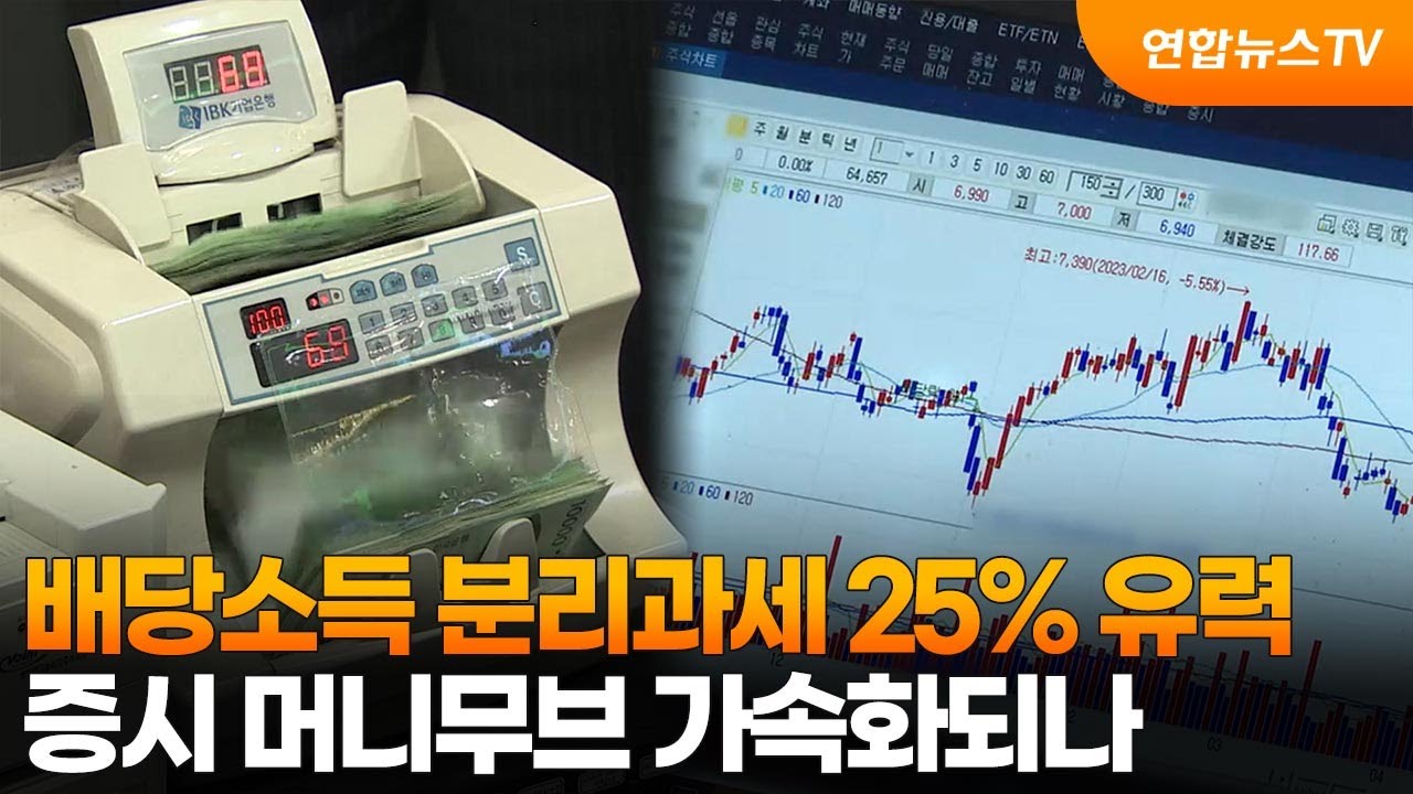 배당소득 분리과세 25% 유력&hellip;증시 머니무브 가속화되나 / 연합뉴스TV (YonhapnewsTV)