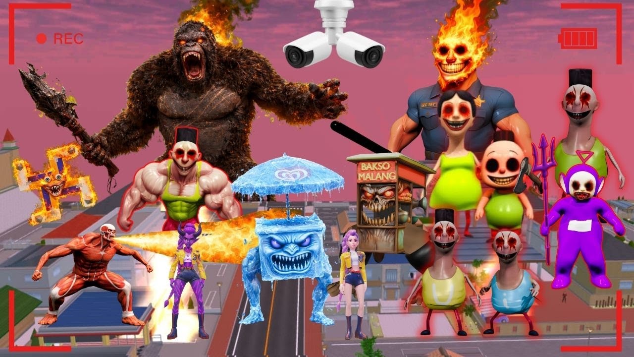 Yuta Mio Panik 😱😱CCTV Rekam PASUKAN ANOMALI & All MOSTER Serang Kota Sakura  Sakura School Simulator