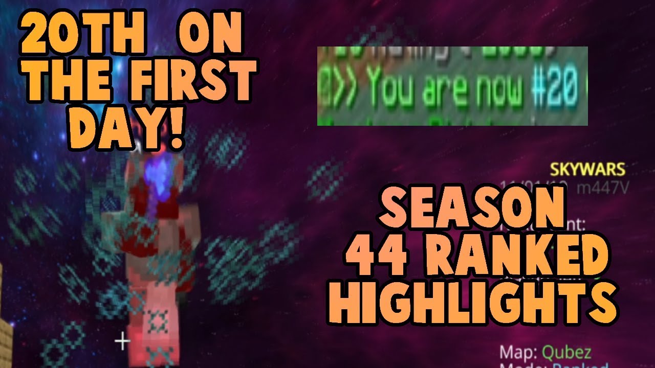 Getting 20th On The First Day! 2350 Rating! Ranked Skywars Season 44 Highlights!
