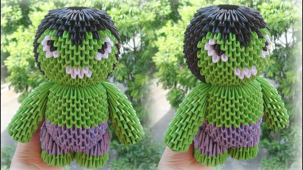 How To Make 3D Origami Incredible Hulk , hulk toy | DIY Paper Incredible Hulk Handmade Decoration