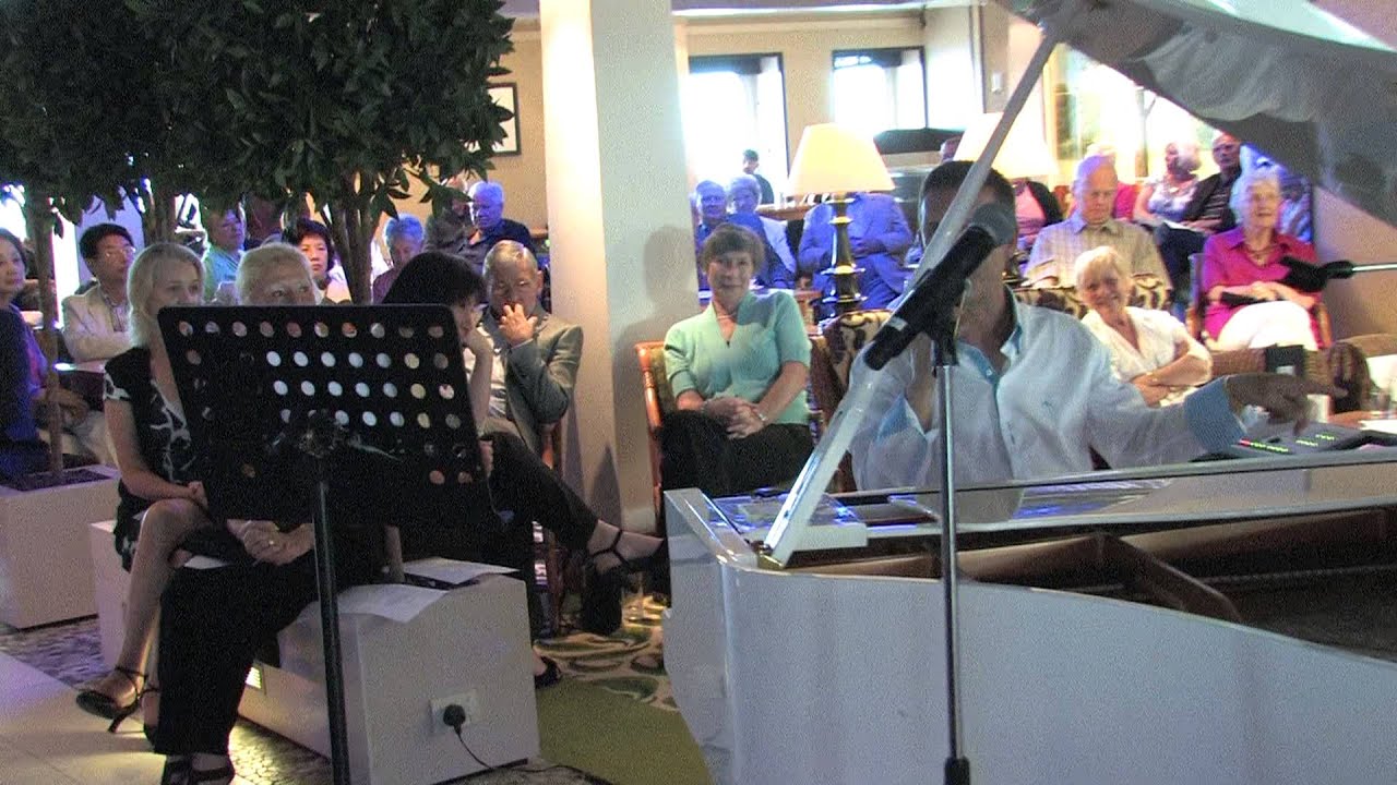 qm2 concert in the winter gardens. David Read world voyage 2013