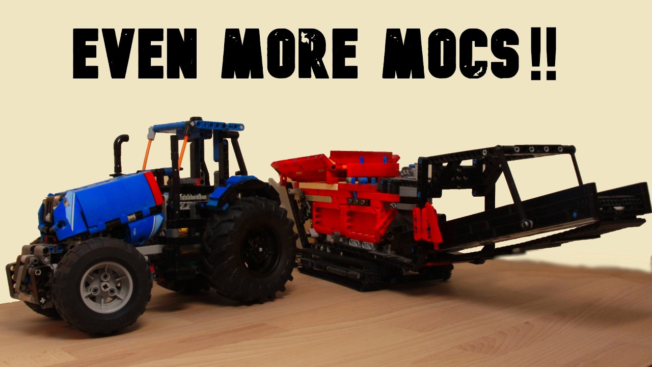 LEGO technic New holland tractor and rock crusher