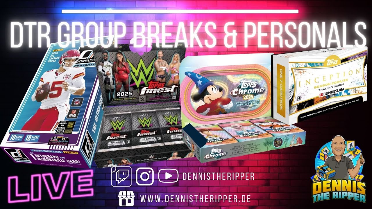 Disney Chrome & WWE Finest Premiere! BuLi Inception & Club WC Prizm! DTR Group Breaks & Personals
