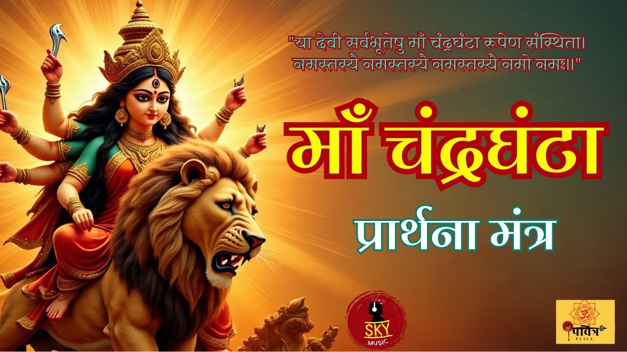 🌺 माँ चंद्रघंटा प्रार्थना मंत्र | Maa Chandraghanta Prayer Mantra | Navratri Special 2025 🌺