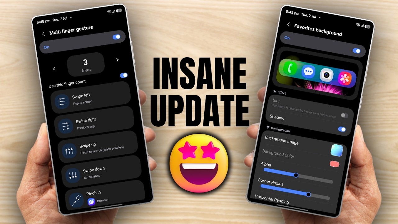 INSANE UPDATE ! Home Up App brings New Features for Millions of Galaxy Phones - Gestures & Dock