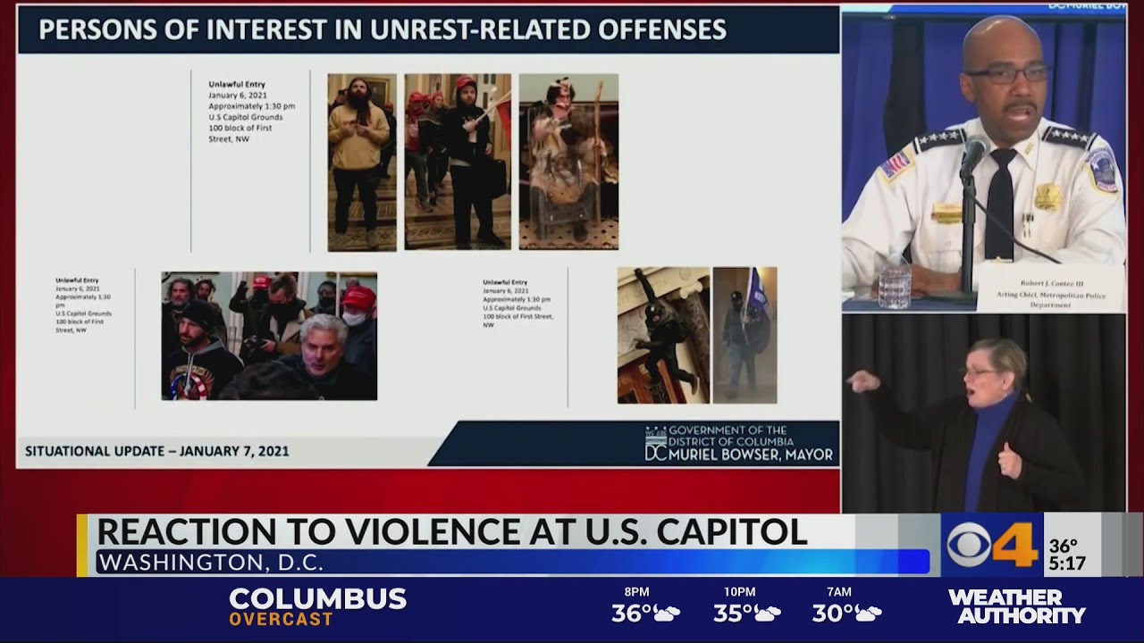 Reaction to violence at U.S. Capitol
