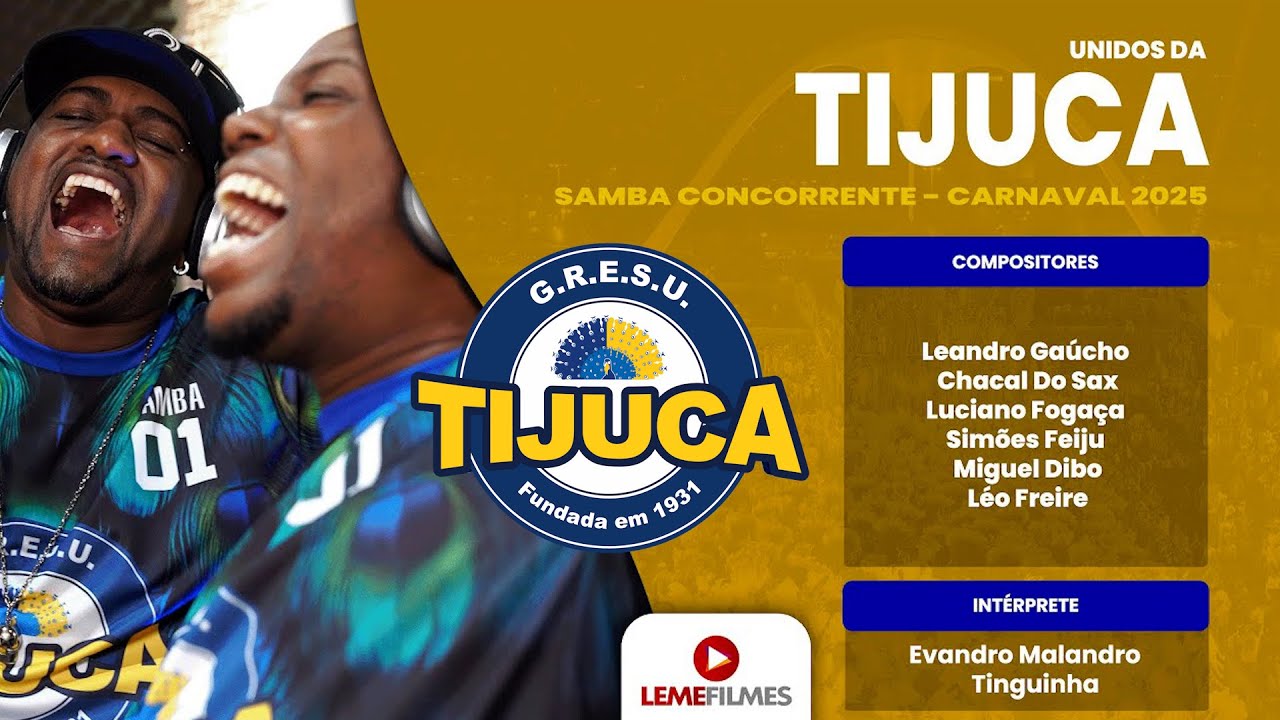Unidos da Tijuca 2025 - Samba Concorrente - Leandro Gaúcho e Parceria 🪘🦚