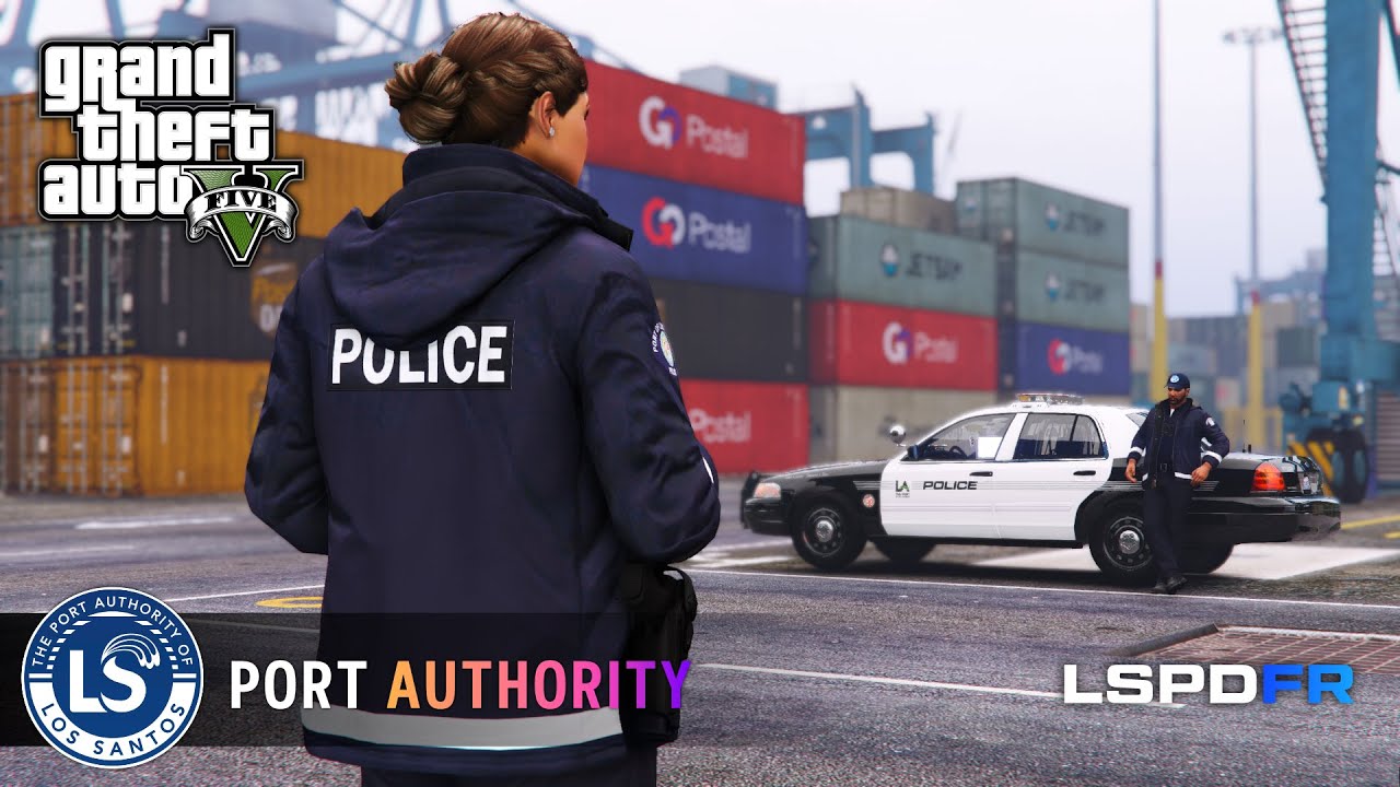Shootout at the Los Santos Terminal - Port Police -GTA5 LSPDFR [No Commentary] [156]