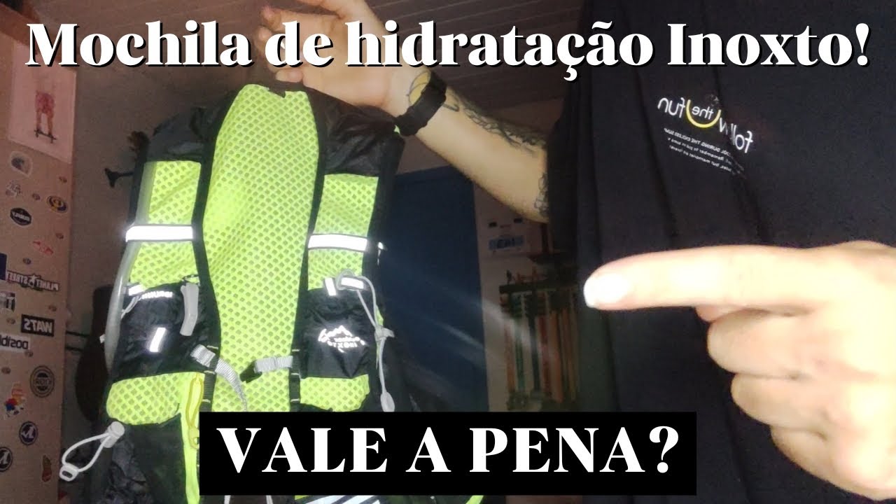MOCHILA DE HIDRATAÇÃO INOXTO! VALE A PENA?