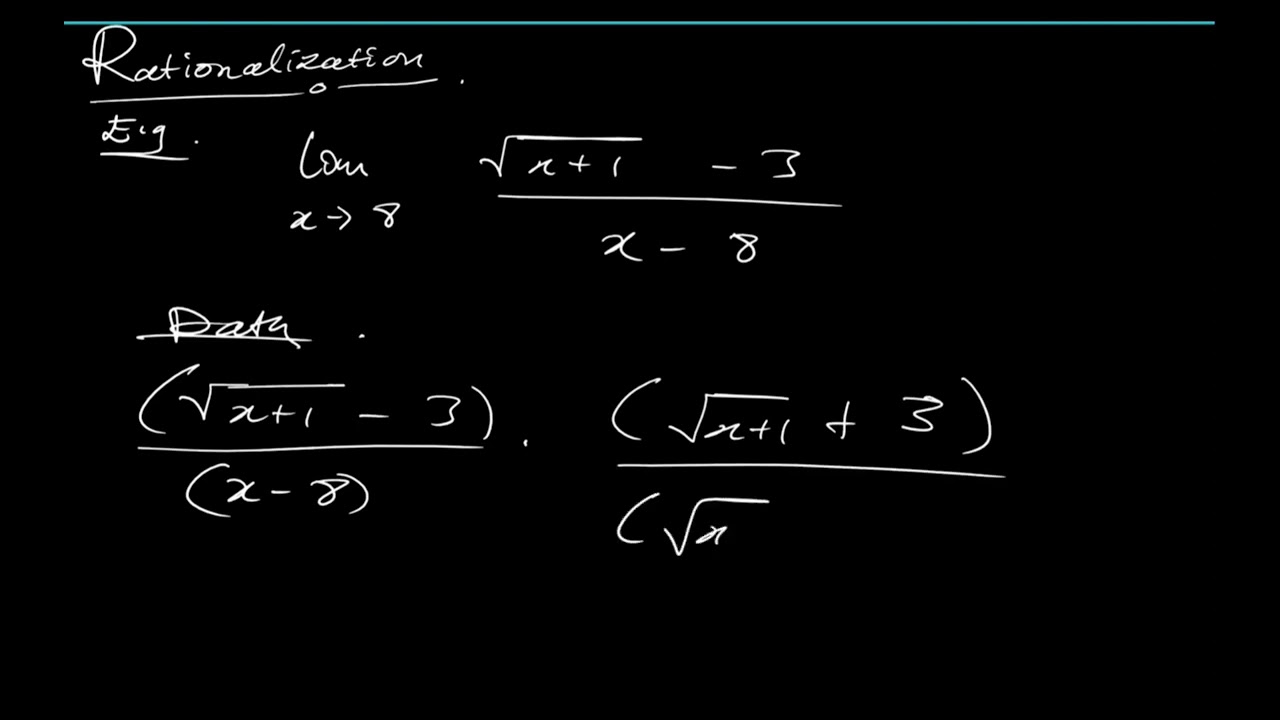 HOW TO EVALUATE A LIMIT USING THE RATIONALIZATION METHOD