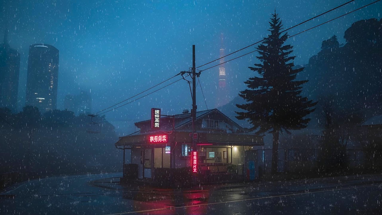 Late Night Coffee in an 80s Tokyo Café ☔ Rainy Lofi