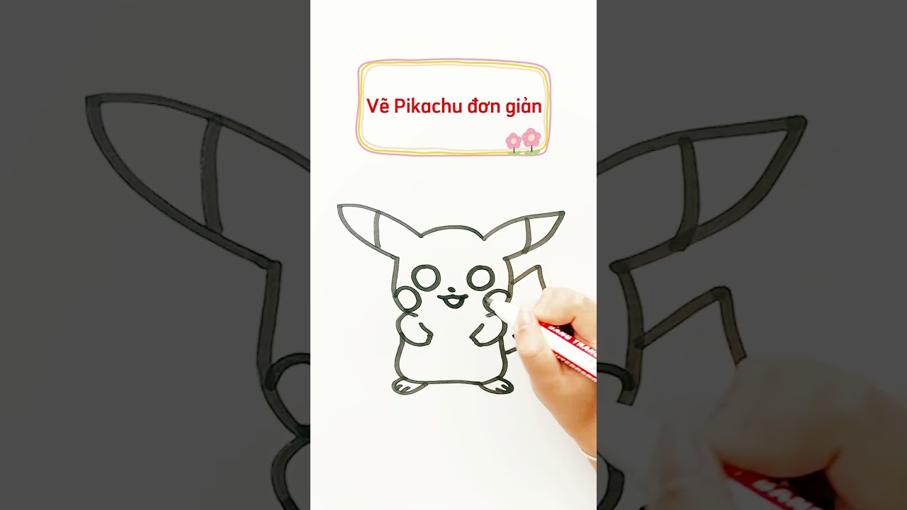 C&aacute;ch vẽ Pikachu đơn giản #shorts #veconpikachu #cachveconpikachu #vevatomau #hocvachoi #jonnypoly