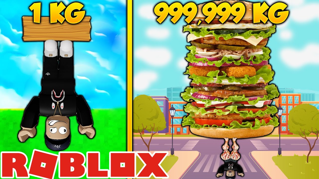 Consigo la Maxima Fuerza de Piernas  🦵🍔 en Strong Leg Simulator! Roblox