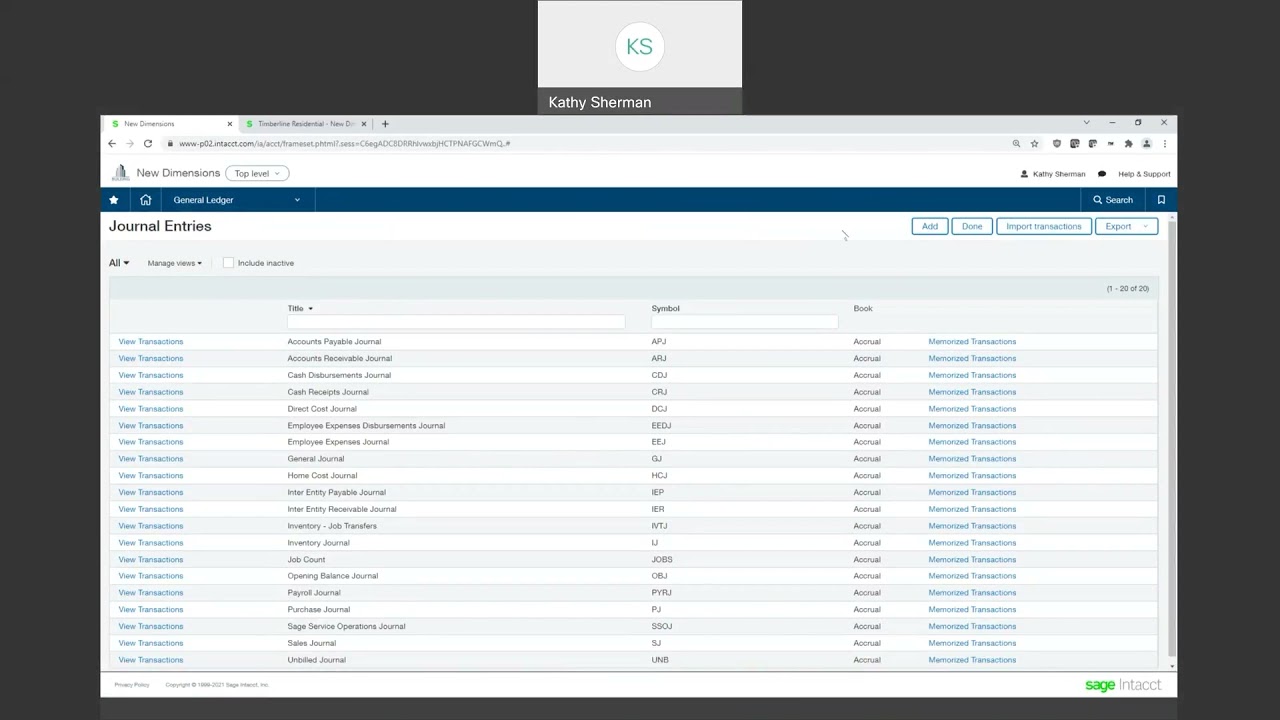 Sage Intacct Tutorial: Importing Functionality
