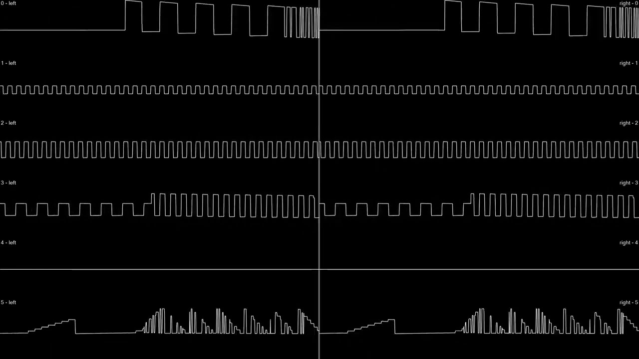 SAM Coupé: Turtle Race - stereo oscilloscope view 4K