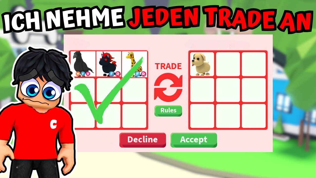 ICH NEHME JEDEN TRADE AN in ADOPT ME! Wir verlieren Legendary Pets!! | Roblox Deutsch