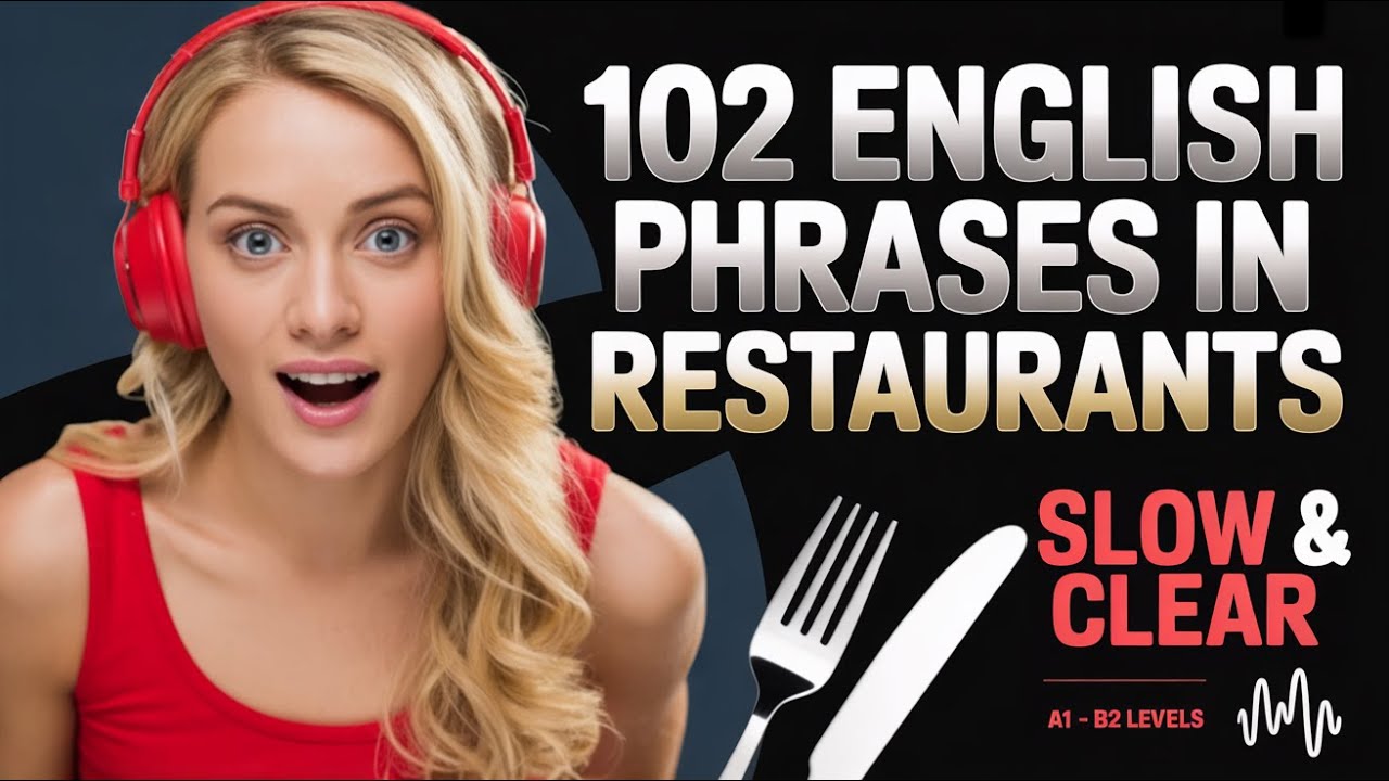 ✅102 MUST-KNOW English Phrases for Food and Drink Ordering✅Learn English with easy  Podcast English