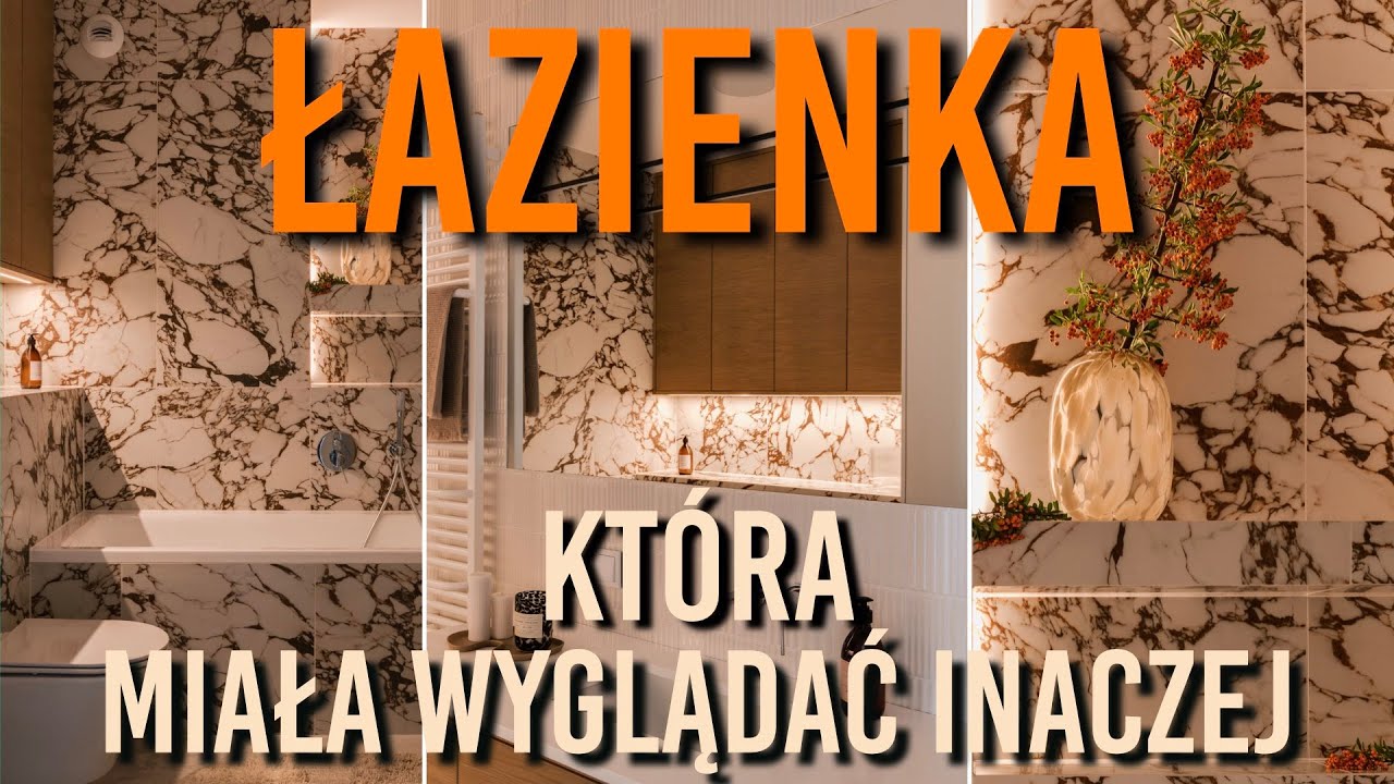🫧Wyjątkowa ŁAZIENKA 🫧 PIĘKNE płytki z brązową żyłą - Project Tour #27
