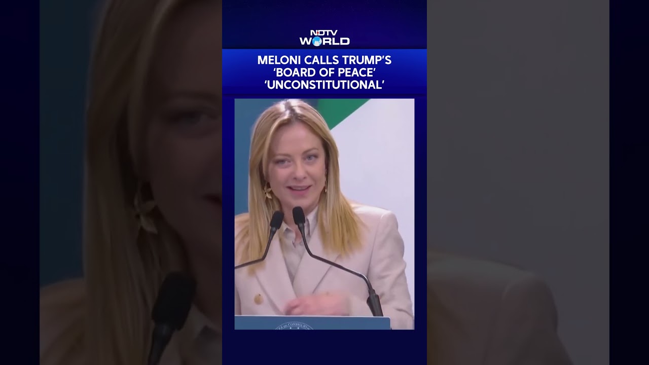 Italy PM Meloni Flags ‘Problems’ In Trump’s ‘Board Of Peace’, Calls It ‘Unconstitutional’