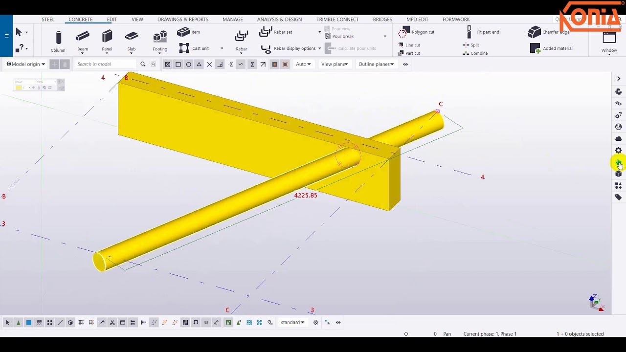 #1 -Tekla - grasshopper Part Cut to Part
